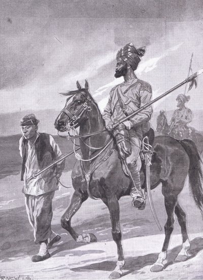A Bengal Lancer and His Boxer Captive by Richard Caton II Woodville